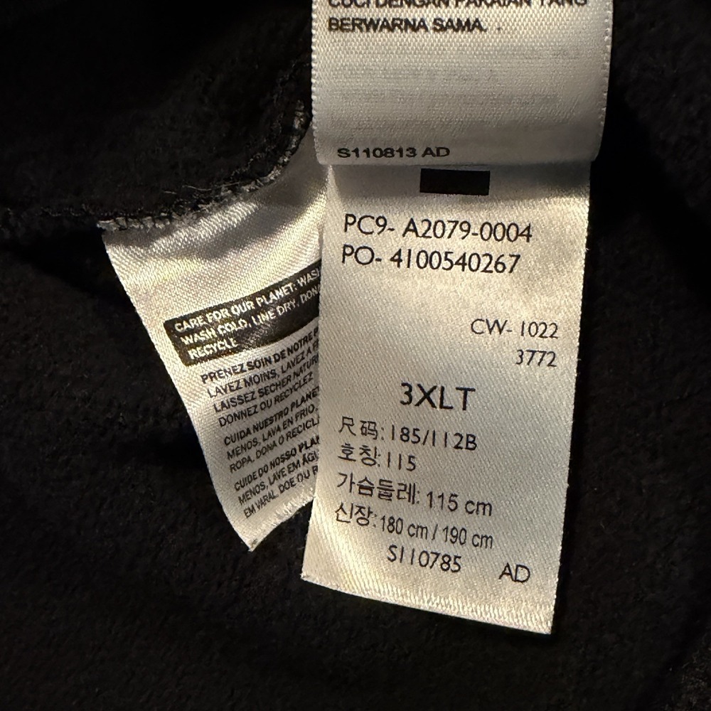 Levis Sweatshirt Mens 3XLT Black Relaxed Crewneck Pullover Big Tall Work Casual - Picture 7 of 9